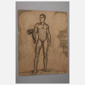 Walther Gasch, Stehender Männerakt