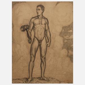 Walther Gasch, Stehender Männerakt