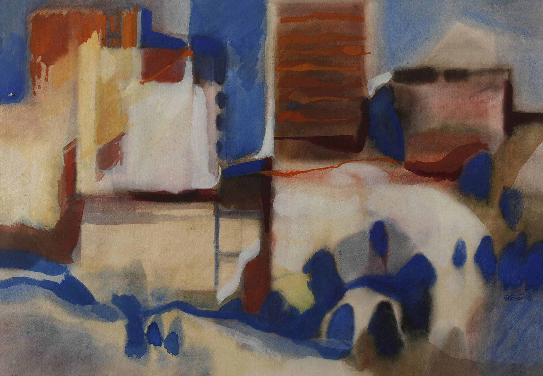 Gottfried Körner, Landschaft mit Architektur