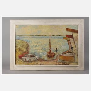 Rolf Krause, attr., "See mit Boot"