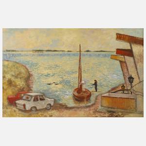 Rolf Krause, attr., "See mit Boot"