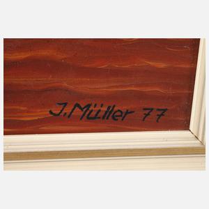 J. Müller, Expressives Blumenstillleben