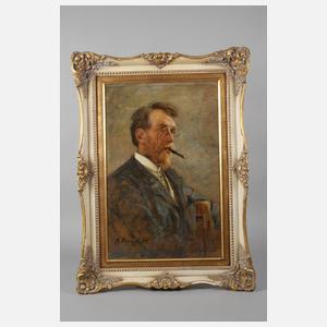 Prof. Hermann Pampel, Herr mit Zigarre
