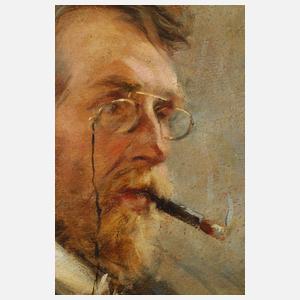 Prof. Hermann Pampel, Herr mit Zigarre