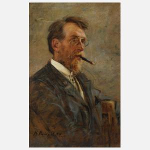 Prof. Hermann Pampel, Herr mit Zigarre