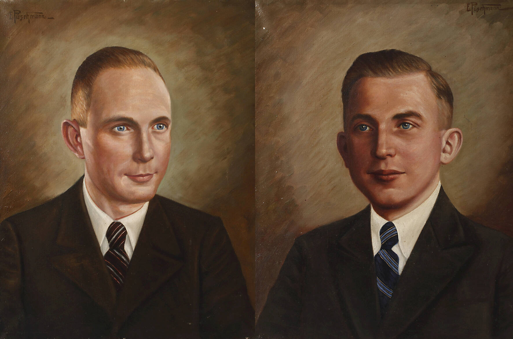 Emil Püschmann, Paar Herrenportraits