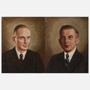 Emil Püschmann, Paar Herrenportraits