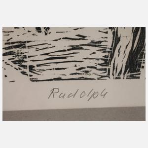 Prof. Wilhelm Rudolph, Gewitter über dem Dorf