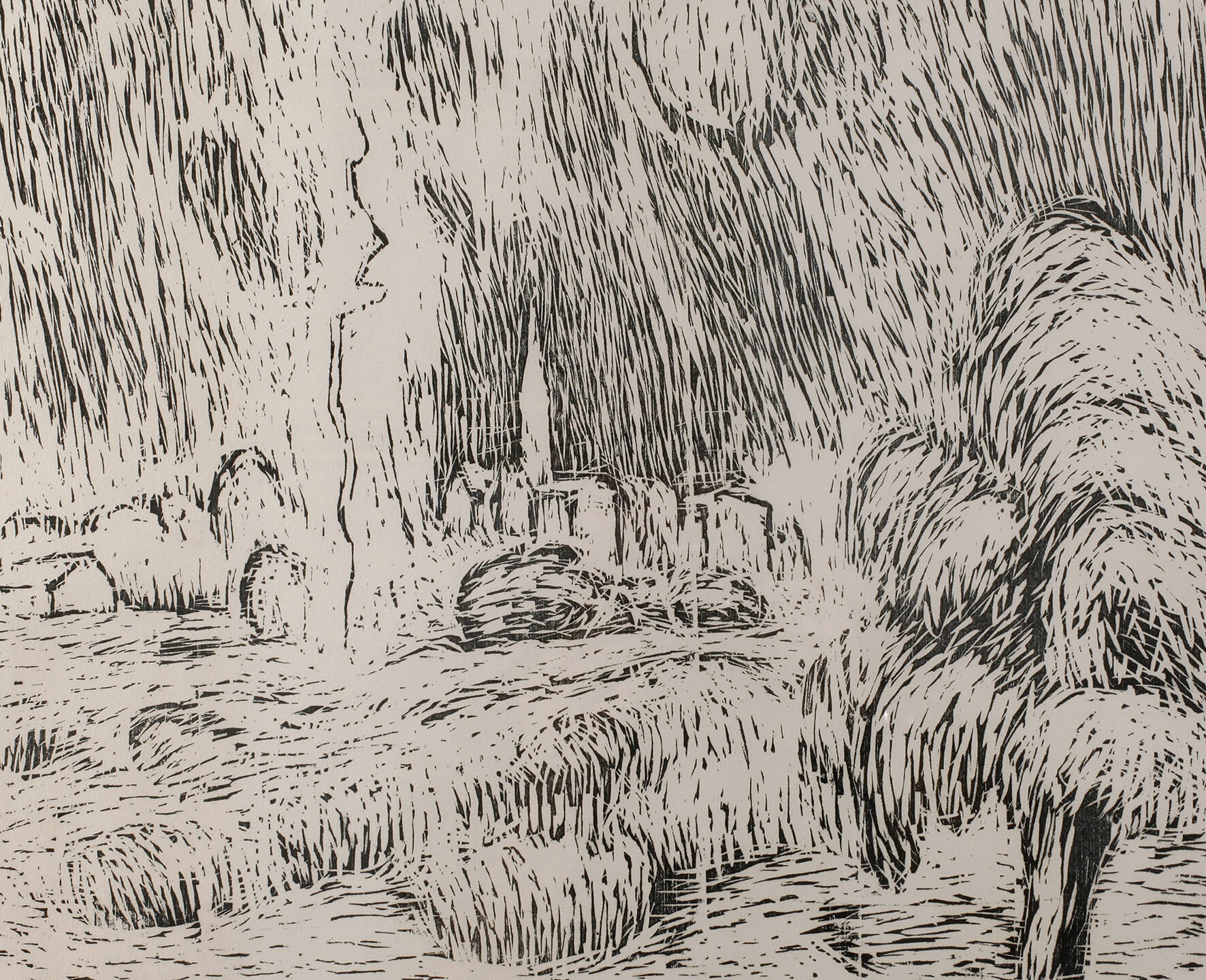 Prof. Wilhelm Rudolph, Gewitter über dem Dorf