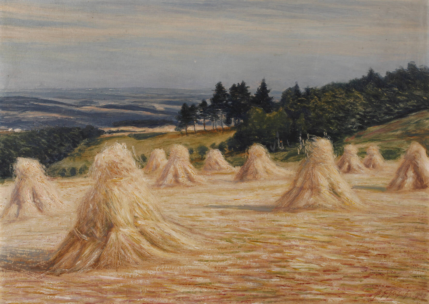 Albin Schlehahn, "Zur Erntezeit"