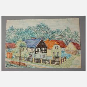 Fritz Tröger, "Bauernhäuser in Laske"