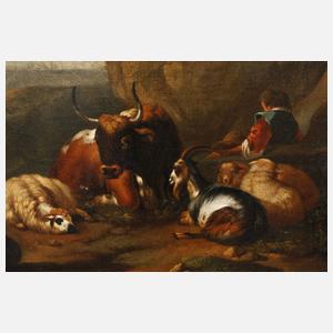 Johann Heinrich Roos, Zwei Hirtenlandschaften