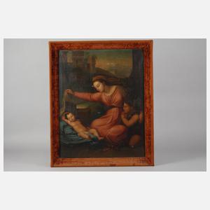 "Madonna mit der Krone" nach Raffael, 18. Jh.