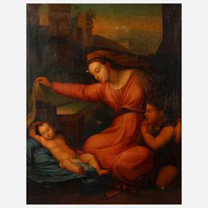 "Madonna mit der Krone" nach Raffael, 18. Jh.