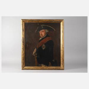 Zeitgenössisches Portrait Friedrich II. um 1780