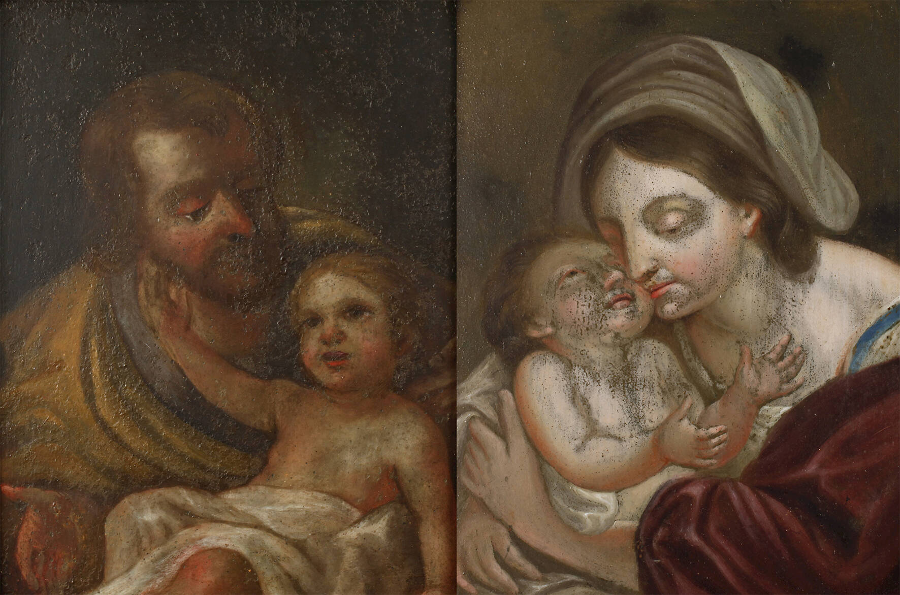 Paar barocke Gemälde