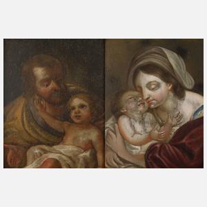 Paar barocke Gemälde