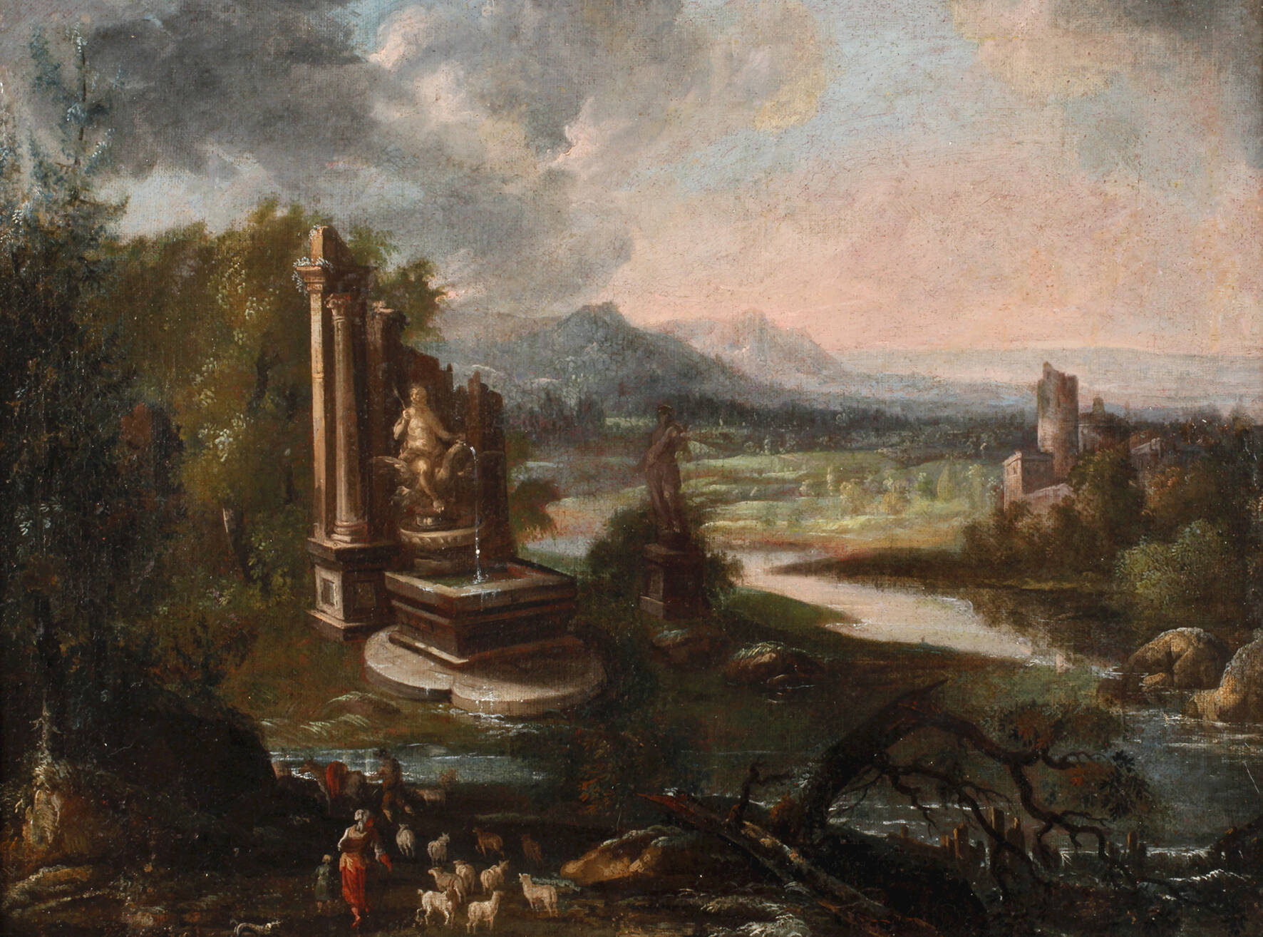 Italienisches Landschaftscapriccio 17. Jh.