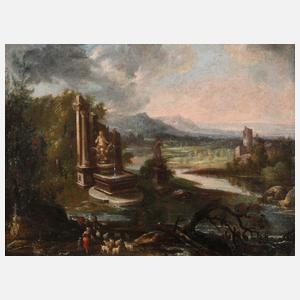 Italienisches Landschaftscapriccio 17. Jh.