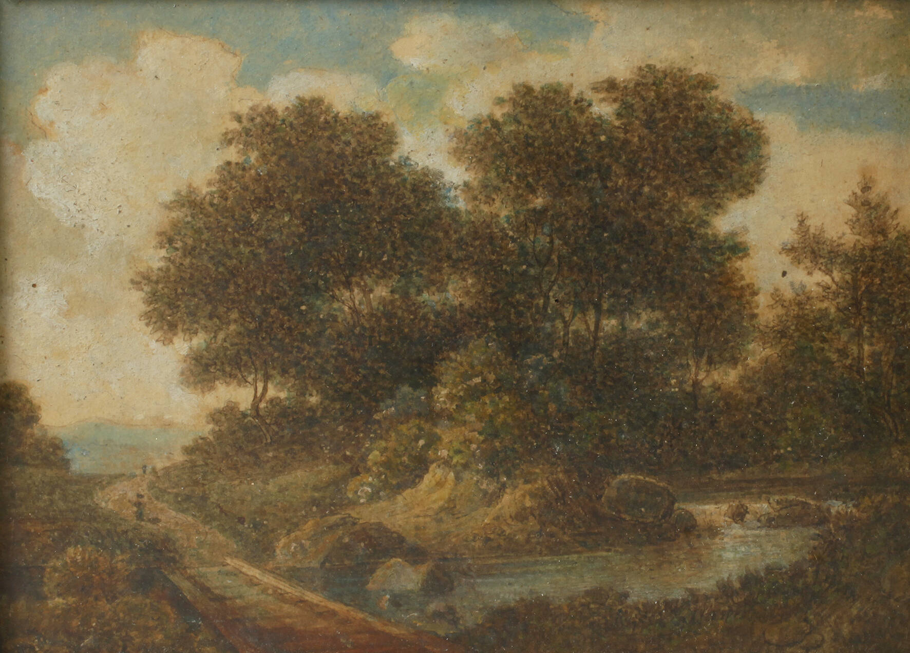 Arthur Blaschnik, attr., Die Brücke am Fluss