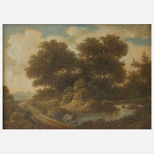 Arthur Blaschnik, attr., Die Brücke am Fluss