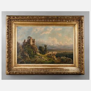 Emil von Ernst, Pastorale Landschaft mit Ruine
