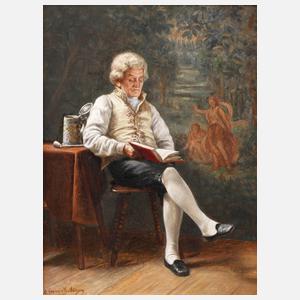 Oskar Freiwirth-Lützow, Lesender Edelmann