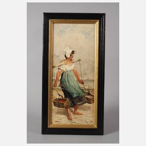 Heinrich Rasch, Fischersfrau am Strand