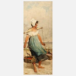 Heinrich Rasch, Fischersfrau am Strand