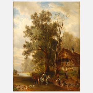 Konrad Reinherz, Idyllische Szene am Bach