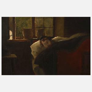 Albert Schultze, Bäuerliche Schlafstube