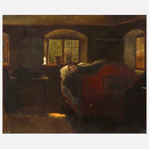 Albert Schultze, Bäuerliche Schlafstube