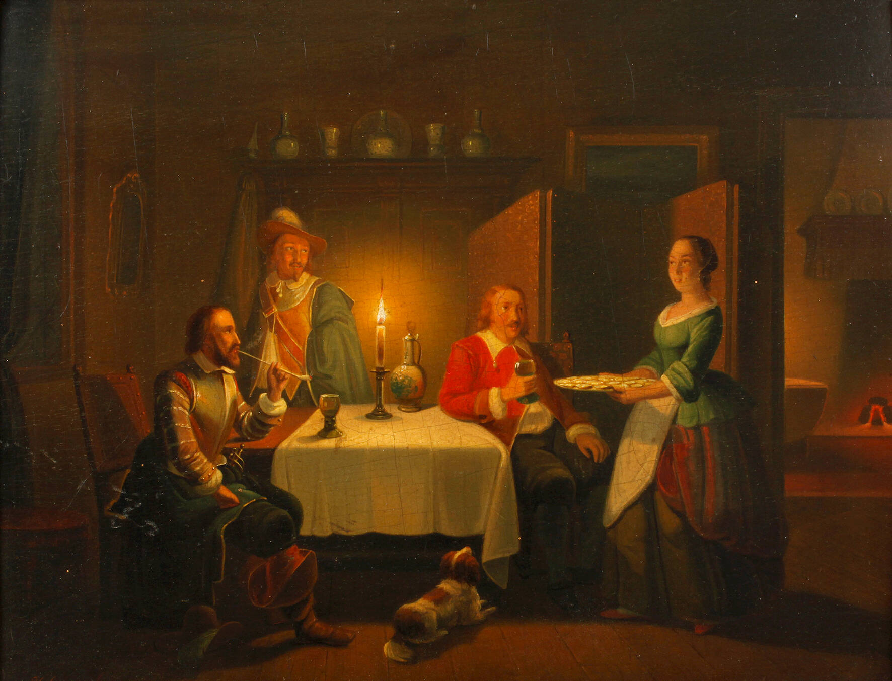 Pieter Gerardus Sjamaar, Interieur im Kerzenschein