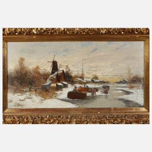 Van Straten, Holländische Winterlandschaft