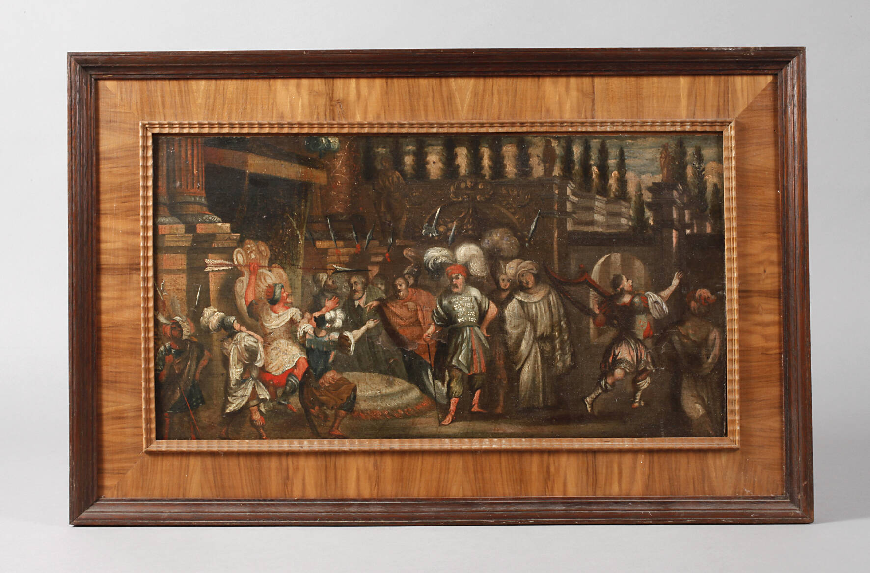 König Saul in Raserei über David