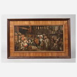 König Saul in Raserei über David