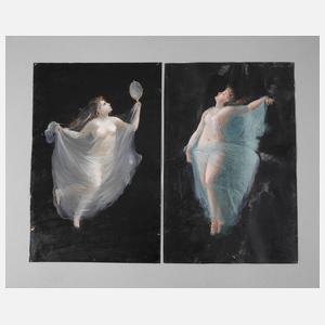 Paar bacchantische Szenen