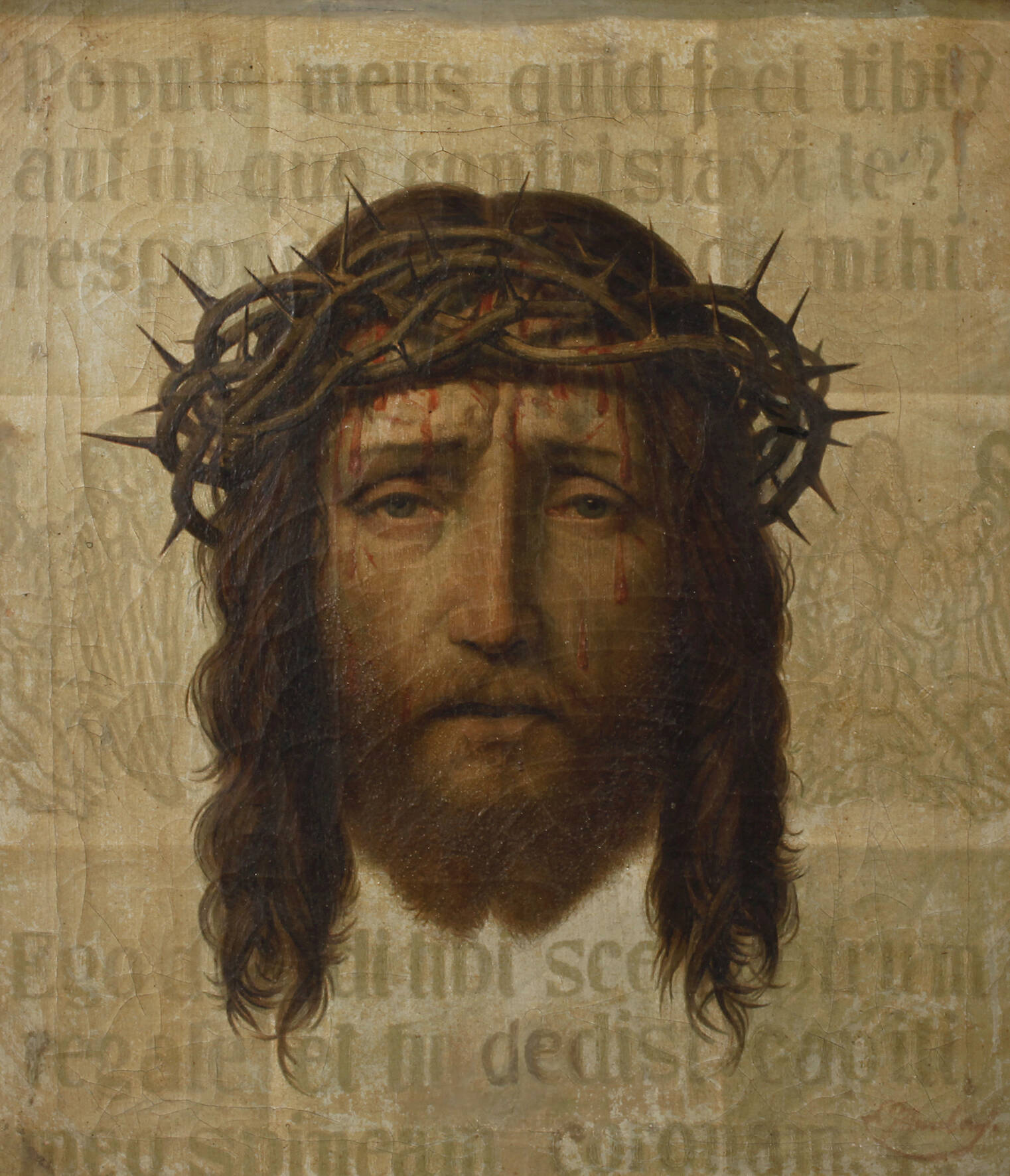 "Ecce Homo" Christuskopf mit Dornenkrone