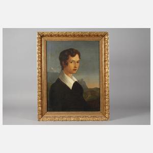 Monogrammist WP, Dame vor Felsmassiv