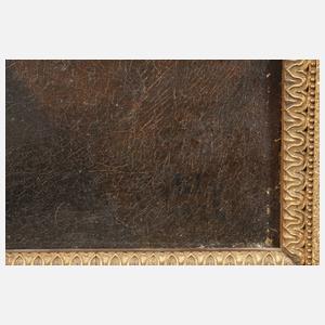 Monogrammist WP, Dame vor Felsmassiv