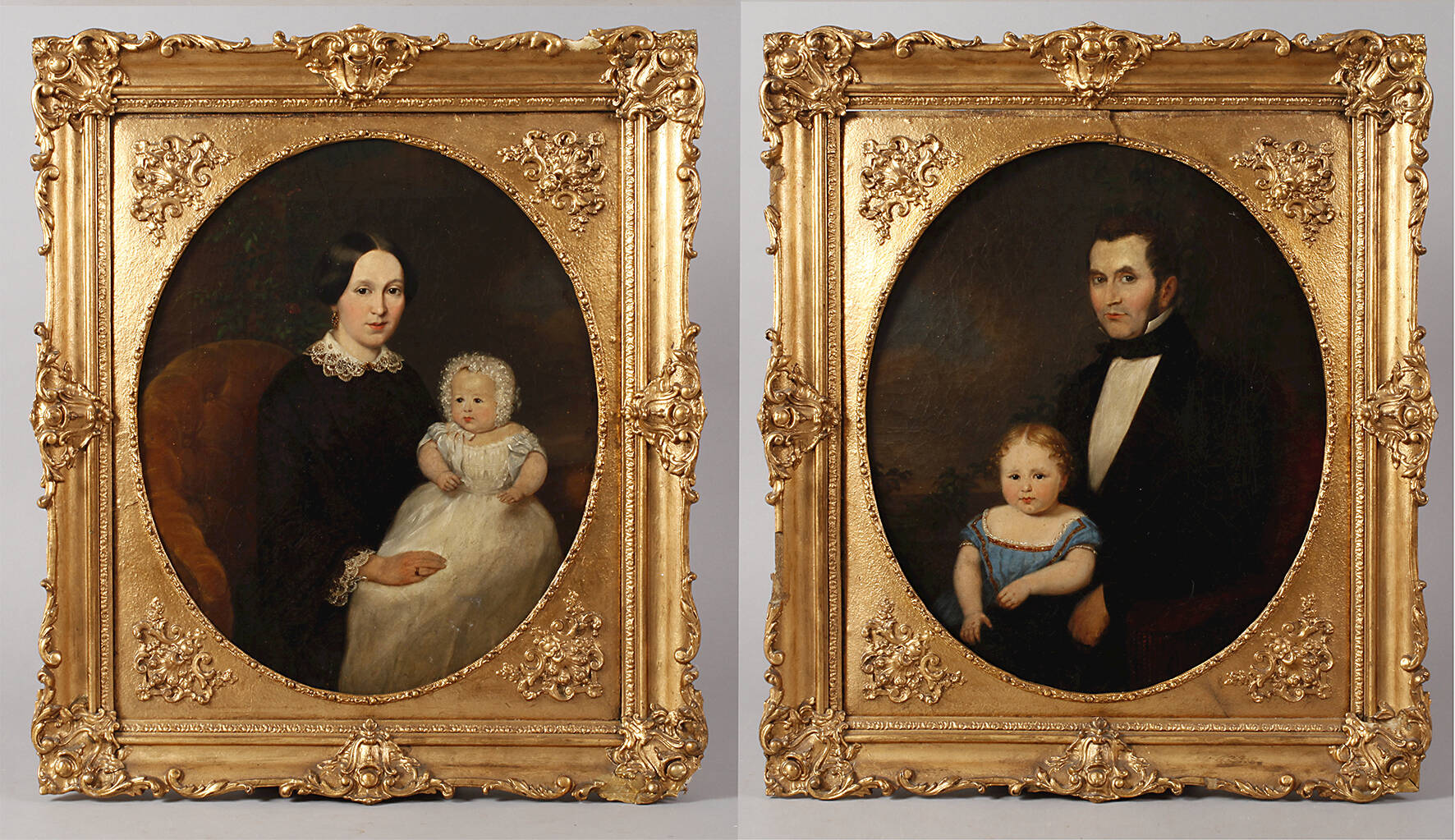 Paar Biedermeierportraits