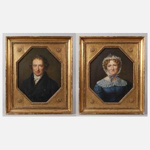 Paar Biedermeierportraits