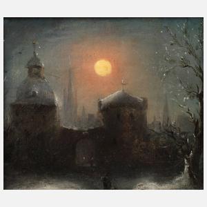 Das Sendlinger Tor bei Vollmond