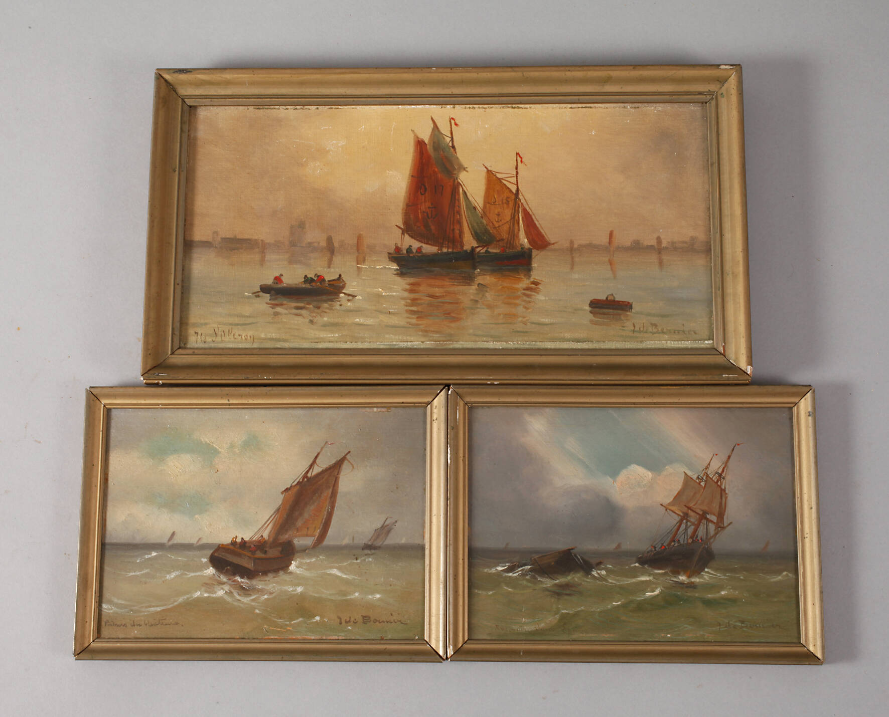 J. de Bernier, Drei Marinebilder