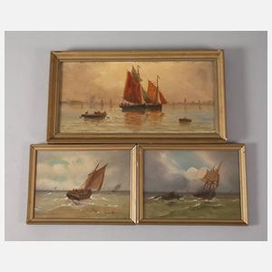 J. de Bernier, Drei Marinebilder