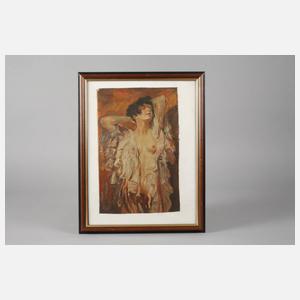 F. Braun, Stehender Frauenakt