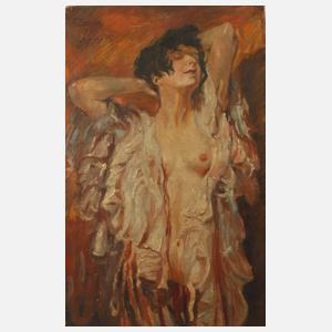 F. Braun, Stehender Frauenakt