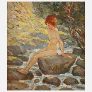 E. Catoni, Mädchen am Fluss