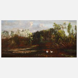 Albert Charpentier, attr., Schwäne im See