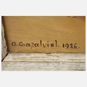 Albert Edouard Chazavil, Stillleben mit Fischen